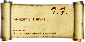 Tengeri Fanni névjegykártya