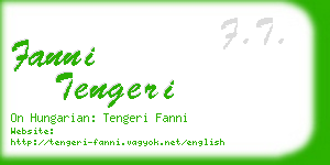 fanni tengeri business card
